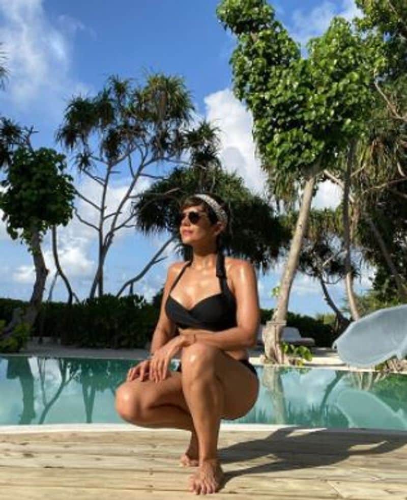 Mandira Bedi is chilling like a villain in the Maldives and her latest post on Instagram proves it