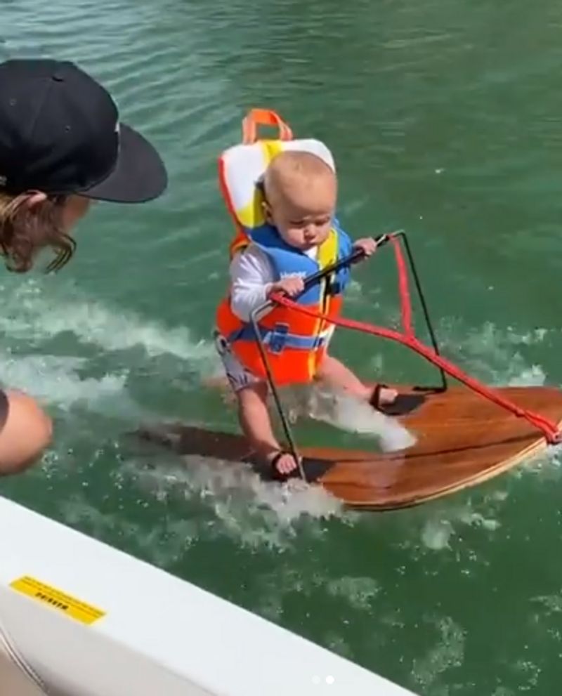 6 Month Old Becomes Youngest Person To Go Water Skiing Video Is Viral