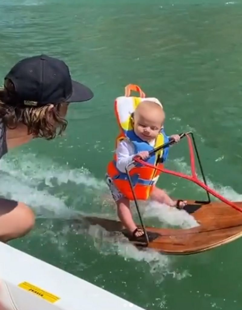 6 Month Old Becomes Youngest Person To Go Water Skiing Video Is Viral