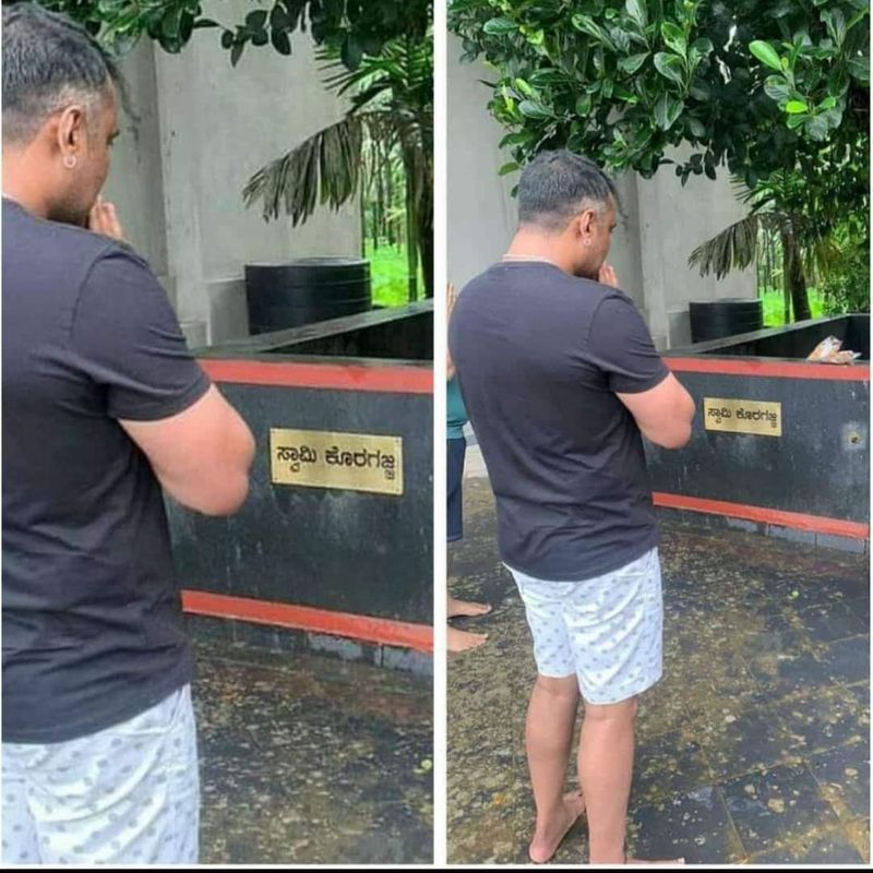 challenging star darshan visits-to-swami-koragajja-temple Mangaluru mah