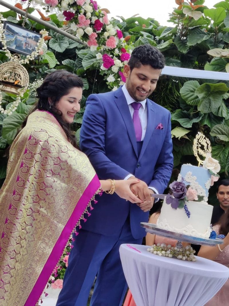 Indian Hockey Player SK Uthappa gets engaged with Fiancee Sanjana