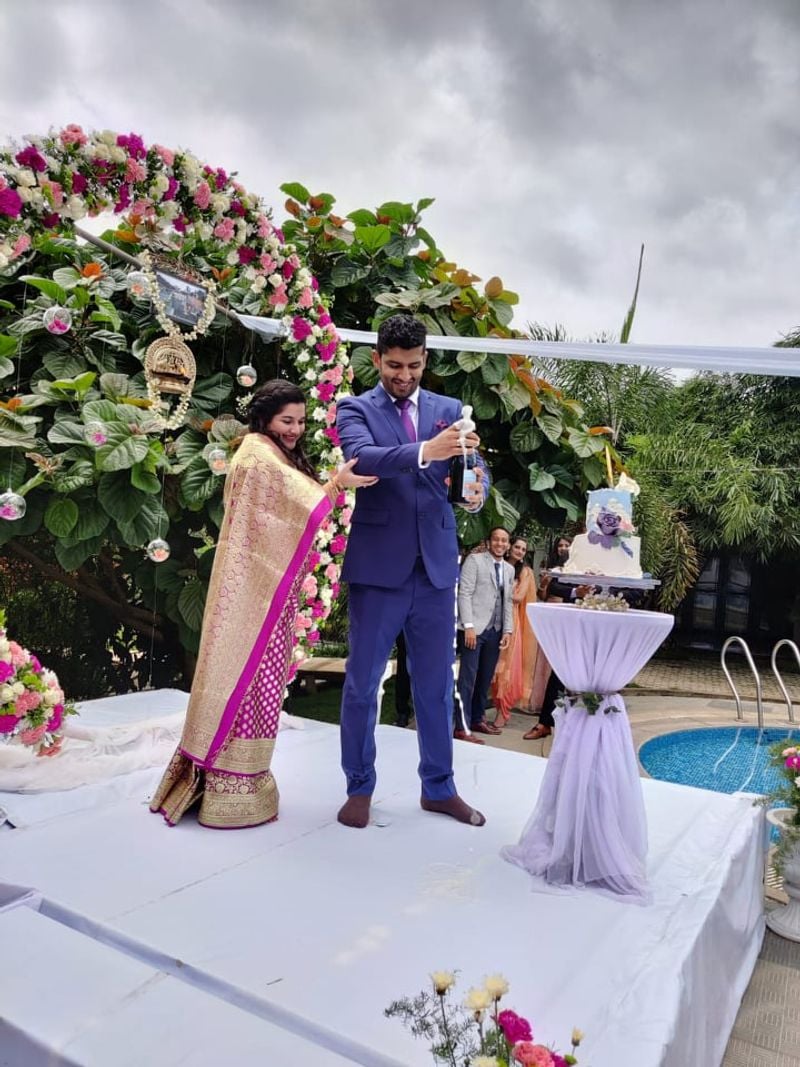 Indian Hockey Player SK Uthappa gets engaged with Fiancee Sanjana