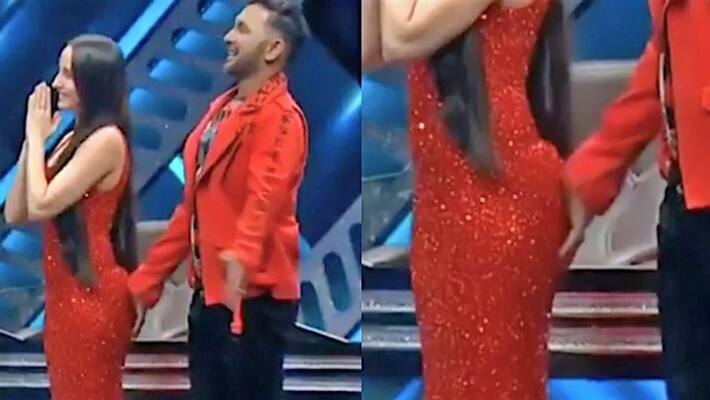 Viral video shows terence Lewis touching Nora Fatehi inappropriately BRd Viral video shows terence Lewis touching Nora Fatehi inappropriately BRd