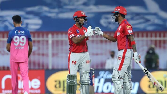 Kings XI Punjab puts 224 runs target to Rajasthan Royals in IPL 2020 spb Kings XI Punjab puts 224 runs target to Rajasthan Royals in IPL 2020 spb