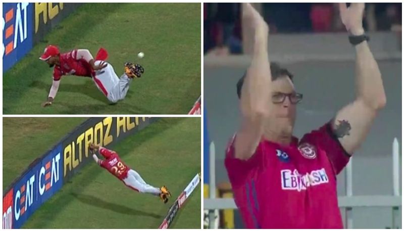 IPL 2020 Nicholas Pooran wonderful fielding against Rajasthan Royals CRA