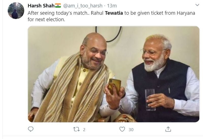 Rahul Tewatia became an overnight star after an incredible win in IPL 2020 spb