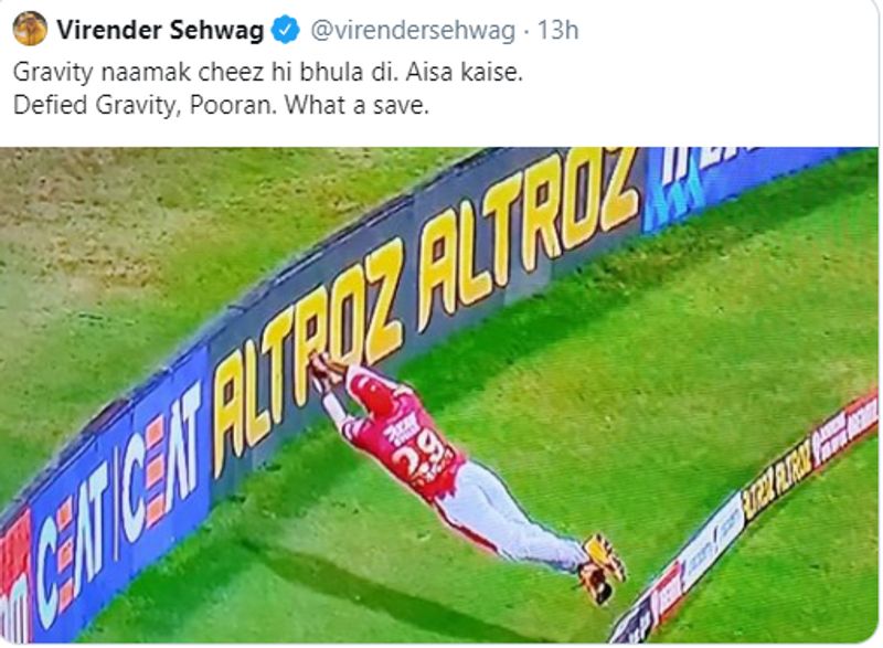IPL 2020 Nicholas Pooran wonderful fielding against Rajasthan Royals CRA