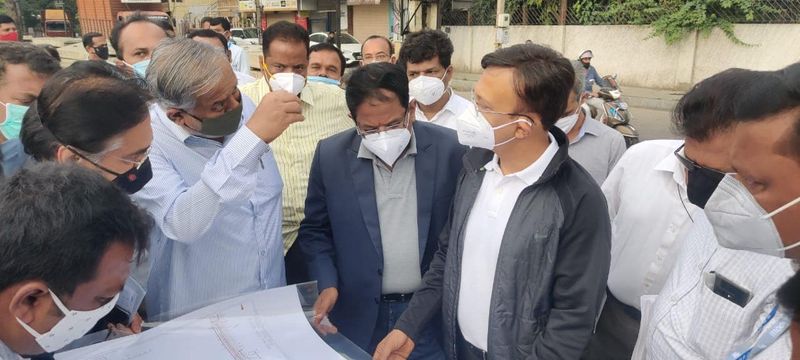 Minister Suresh kumar Visits Shivanagara Fly over With BBMP Officers