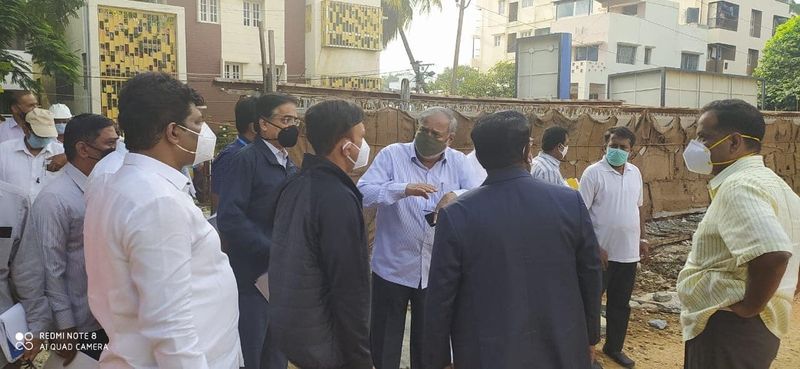 Minister Suresh kumar Visits Shivanagara Fly over With BBMP Officers