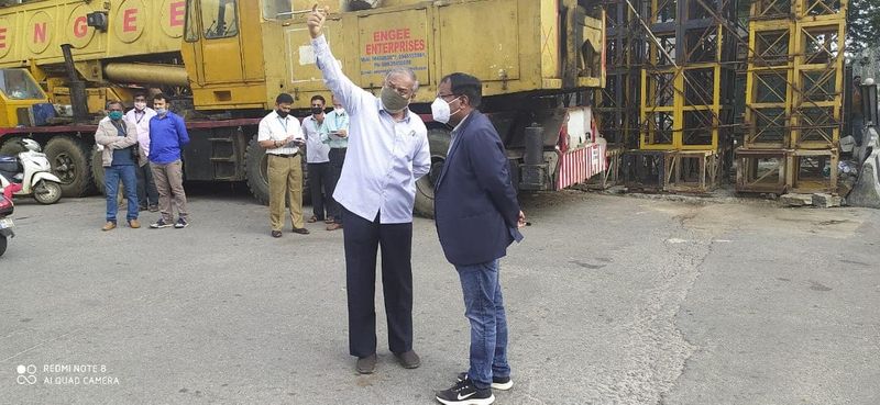 Minister Suresh kumar Visits Shivanagara Fly over With BBMP Officers
