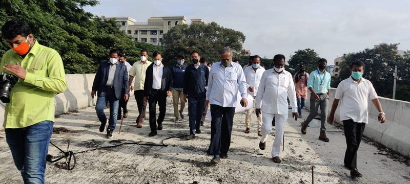 Minister Suresh kumar Visits Shivanagara Fly over With BBMP Officers