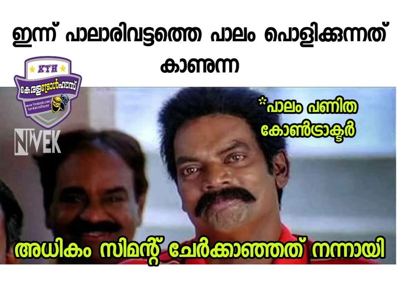 trolls on palarivattom bridge Demolishing