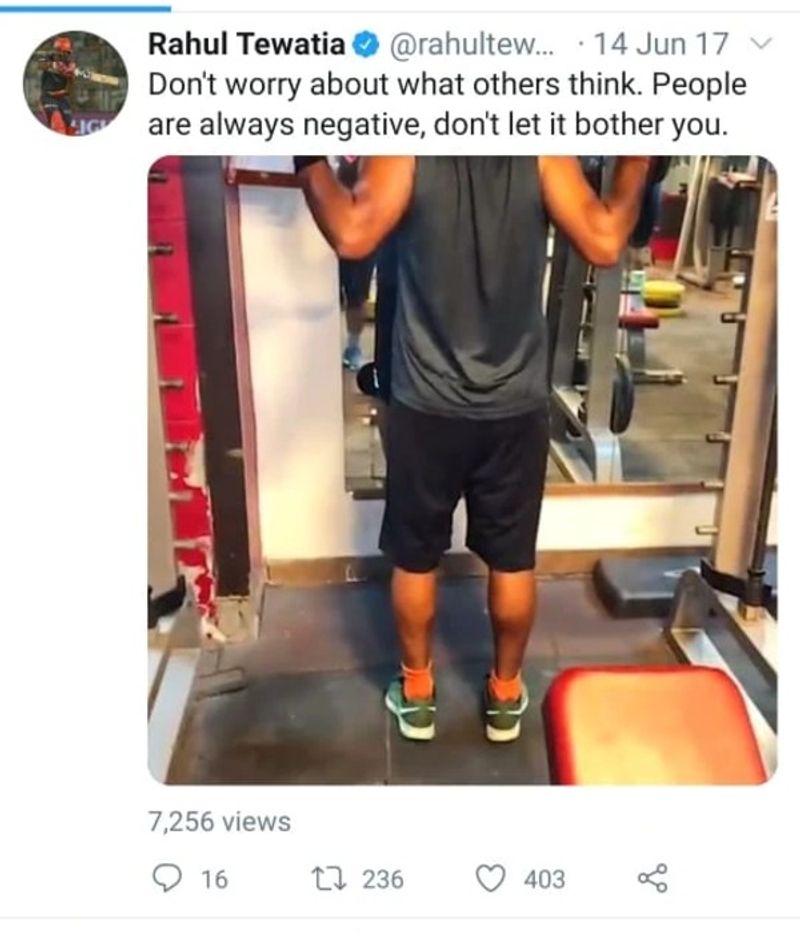 Rahul Tewatia old tweets goes viral on twitter