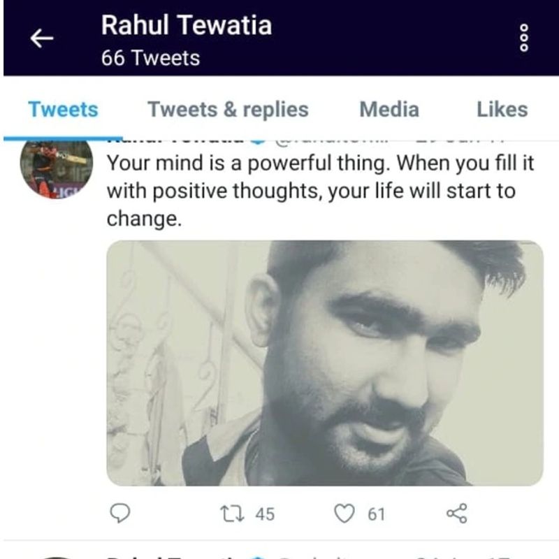 Rahul Tewatia old tweets goes viral on twitter