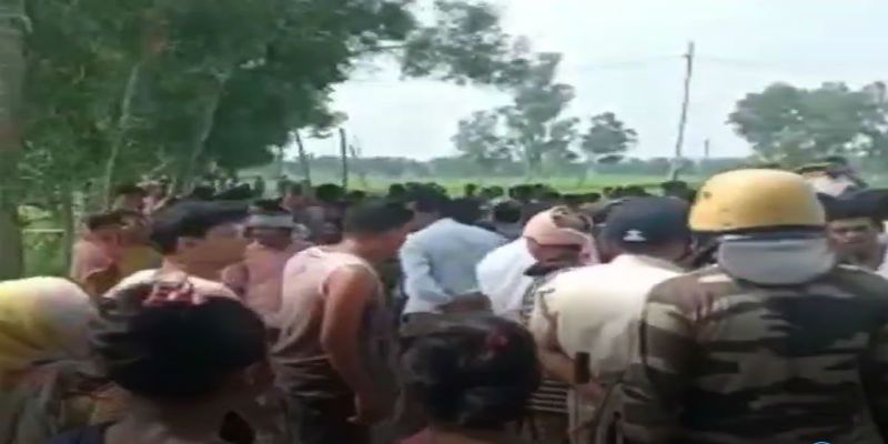 Agitation against win shop in village area at Midnapore ASB