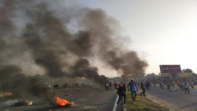 इस तरह का मंजर दिखा आंदोलन के दौरान।