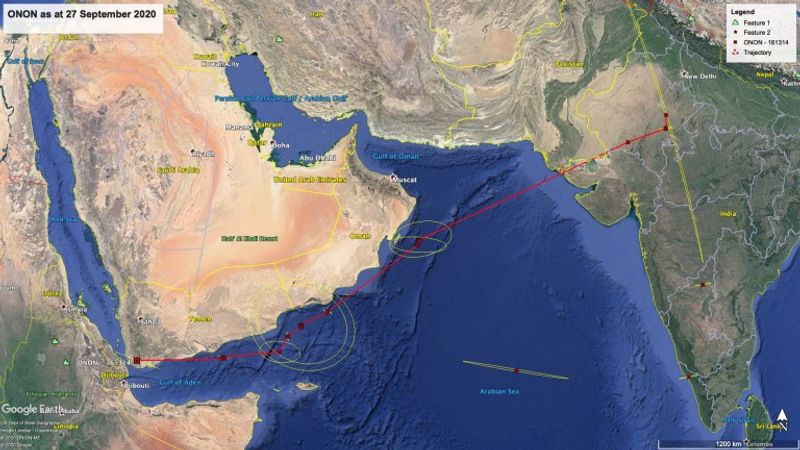 From Yemen to India Onon flew 3,500 km in two days