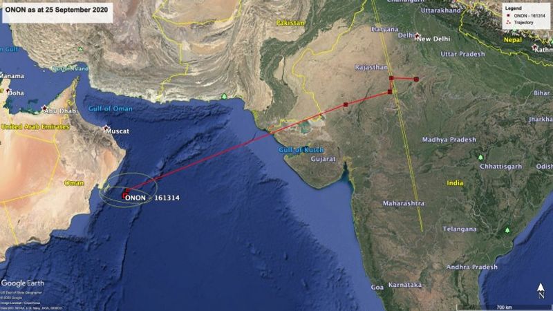 From Yemen to India Onon flew 3,500 km in two days