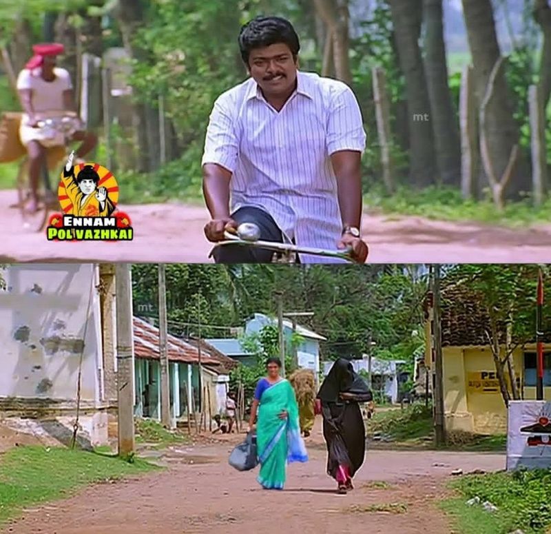 Bharathi Kannamma serial Kannamma walking Memes wins internet
