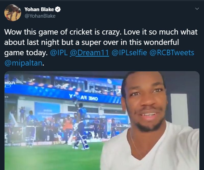 IPL 2020: Yohan Blake bowled over by thrilling Royal Challengers Bangalore vs Mumbai Indians Super Over finish-ayh