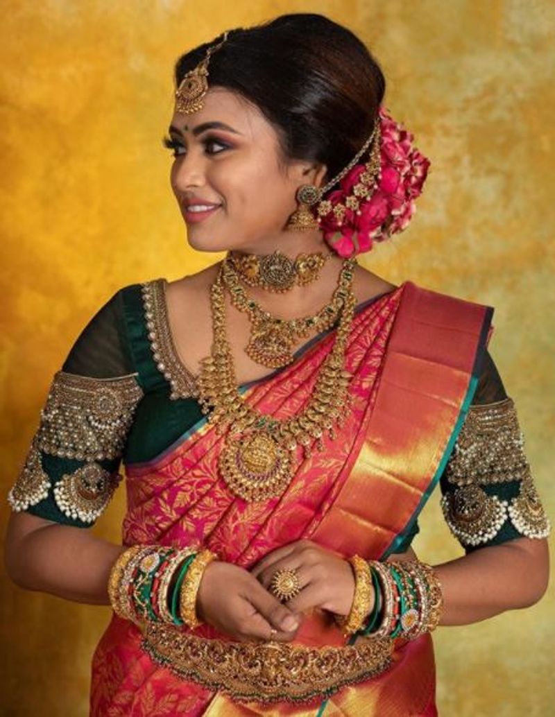 seriyal actress farina bridal make over latest photo gallery