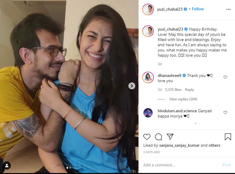 Yuzvendra Chahal makes fiance Dhanashree Verma bday special