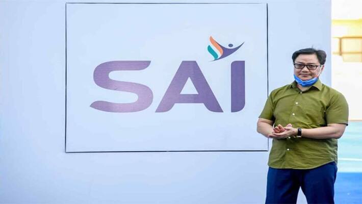 Union Sports Minister Kiren Rijiju launches new 'logo' of Sports Authority of India Union Sports Minister Kiren Rijiju launches new 'logo' of Sports Authority of India