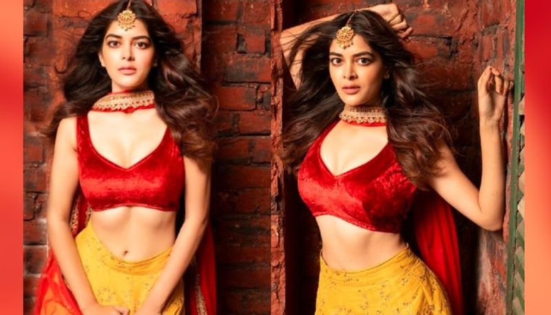 Madhumita Sarcar looks ravishing in her red and yellow lehenga ADB
