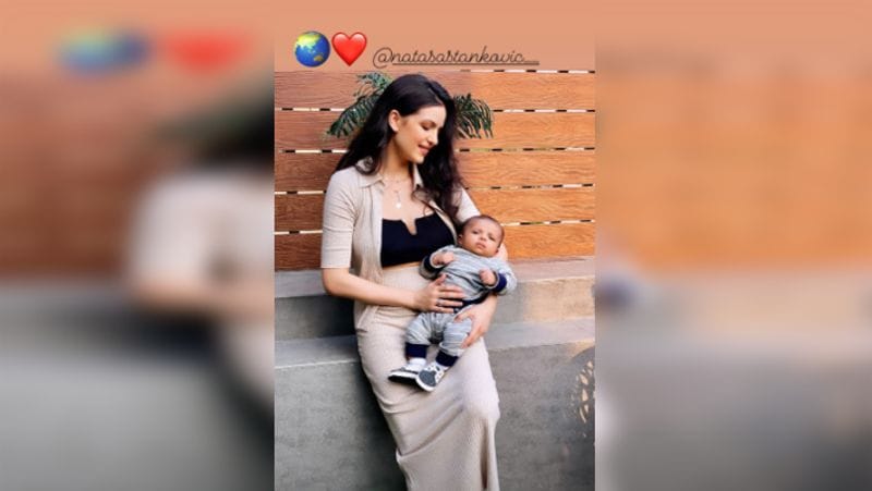 IPL 2020, Hardik Pandya shared his son agastya's picture from dubai spb