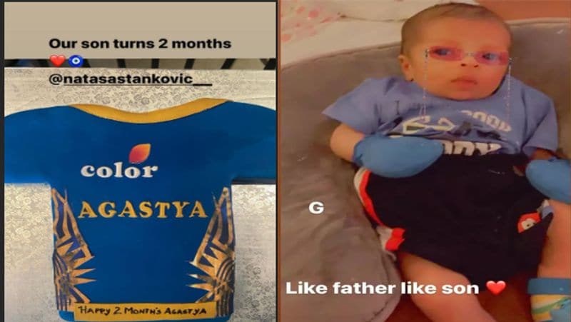 IPL 2020, Hardik Pandya shared his son agastya's picture from dubai spb