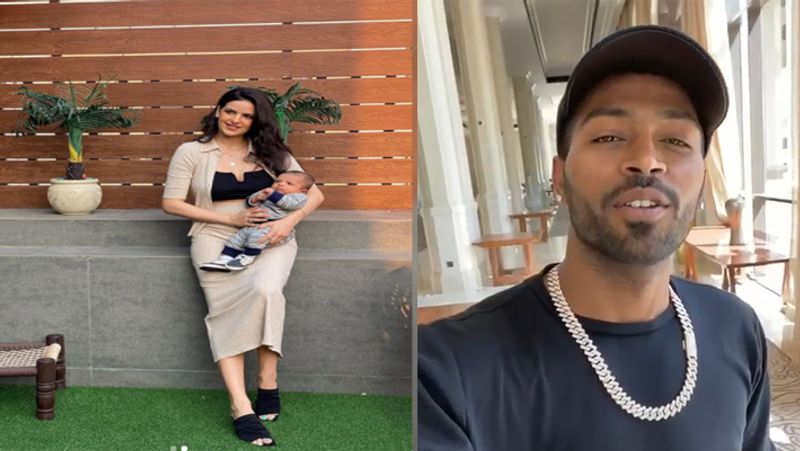 hardik pandya son 2 months old shared his cute pictures