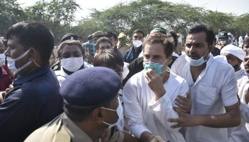 on way to hathras congress leader rahul gandhi detained bsm