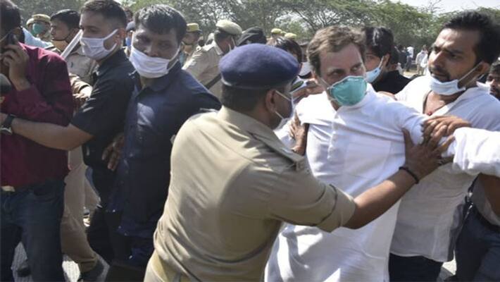 Case filed on more than 200 Congressmen including Rahul and Priyanka Highvoltage drama took place in Noida on the way to Hathras kpl Case filed on more than 200 Congressmen including Rahul and Priyanka Highvoltage drama took place in Noida on the way to Hathras kpl
