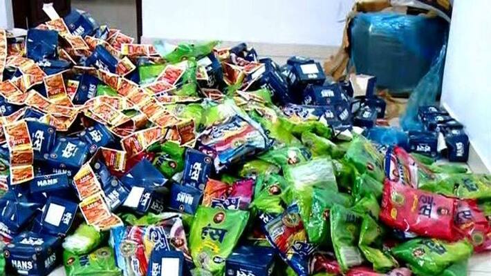 Kerala excise seized 18 lakhs worth banned tobacco products Kerala excise seized 18 lakhs worth banned tobacco products