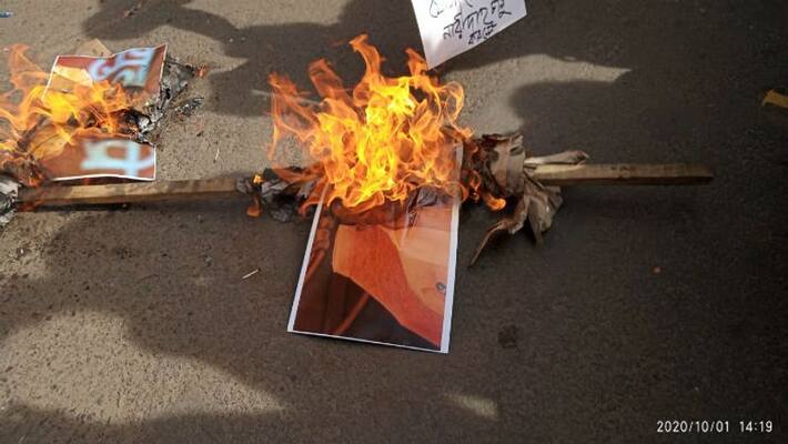 After Hathras and bhadohi minor gangrape in up protest at Maniktala ASB After Hathras and bhadohi minor gangrape in up protest at Maniktala ASB