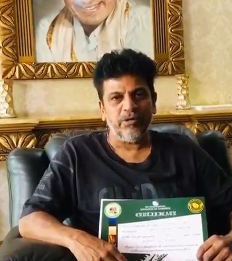 Kannada actor shivarajkumar visit Mysore zoo meets adopted elephant parvathi vcs