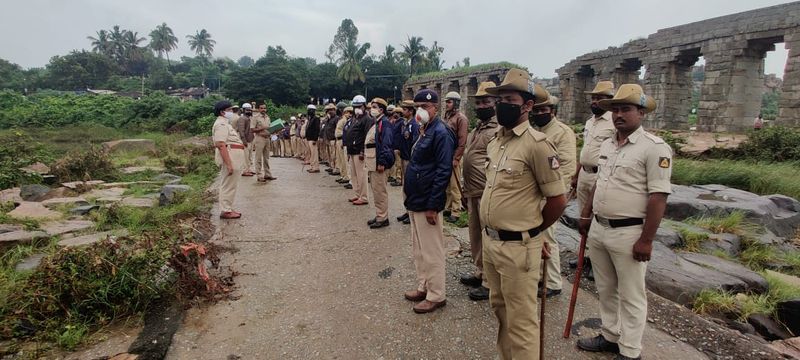 Illegal Resort Demolition in Virupapur Gadde in Gangavati in Koppal Districtgrg