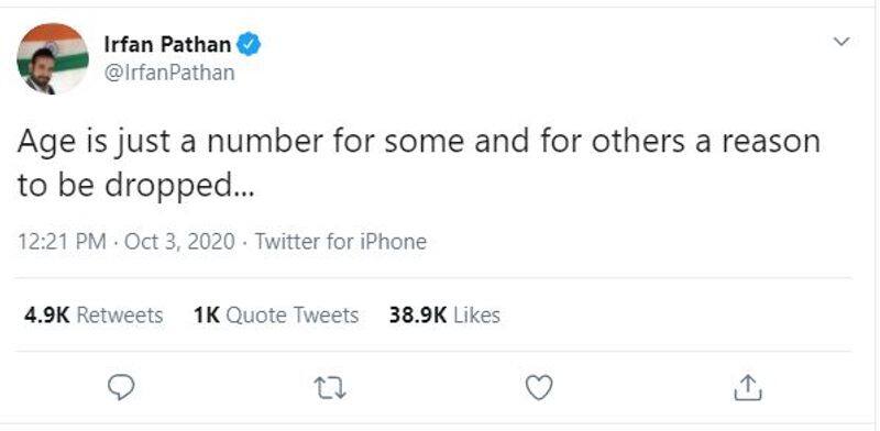 IPL 2020 irfan pathan tweet goes viral after dhoni struggled in dubai