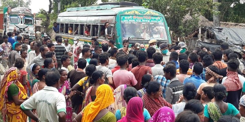 Locals stage protest over an accident in Suri BTG