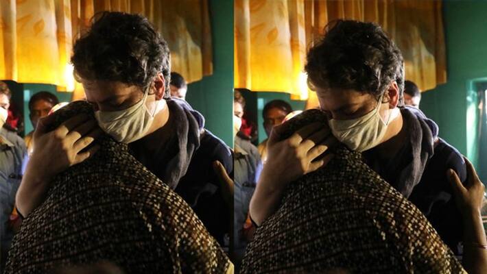 rahul and priyanka gandhi met hathras rape victim family in boolgadhi rahul and priyanka gandhi met hathras rape victim family in boolgadhi