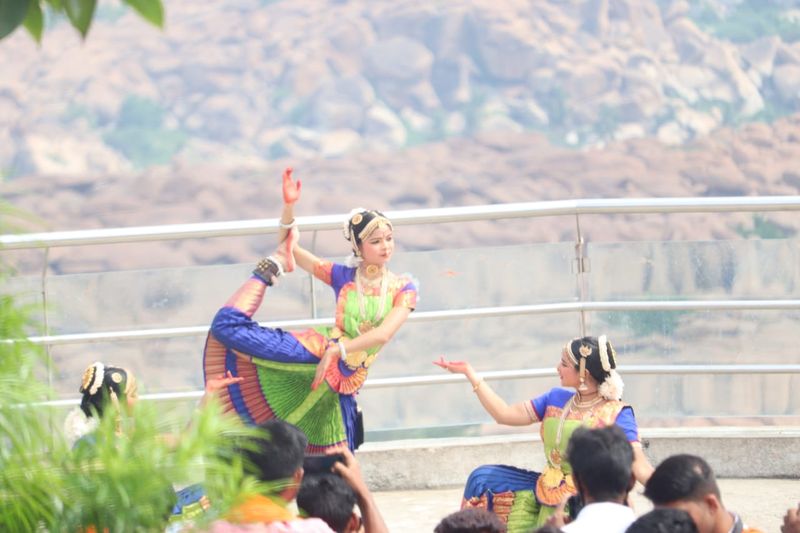 Bharatanatyam for Eliminate Coronavirus in Anjandri Hill in Koppal Districtgrg
