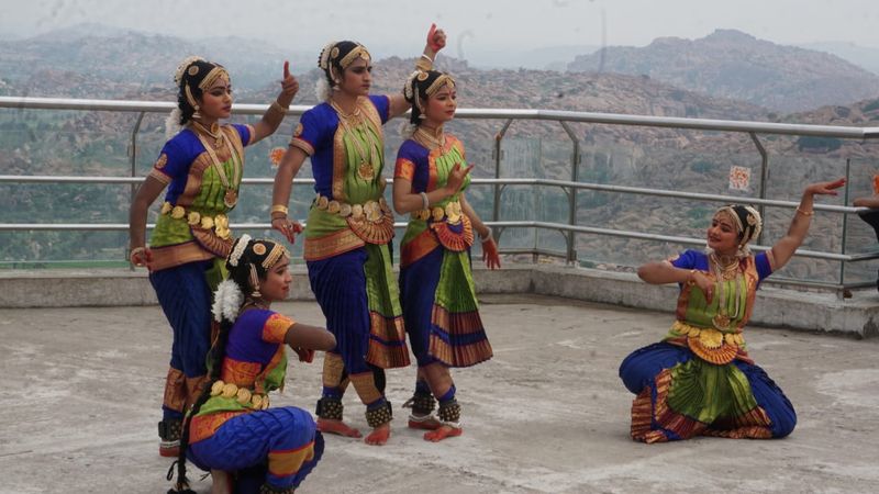 Bharatanatyam for Eliminate Coronavirus in Anjandri Hill in Koppal Districtgrg