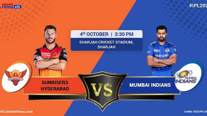 Live Scorecard of Mumbai Indians vs Sunrisers Hydrabad match in IPL 2020 spb Live Scorecard of Mumbai Indians vs Sunrisers Hydrabad match in IPL 2020 spb