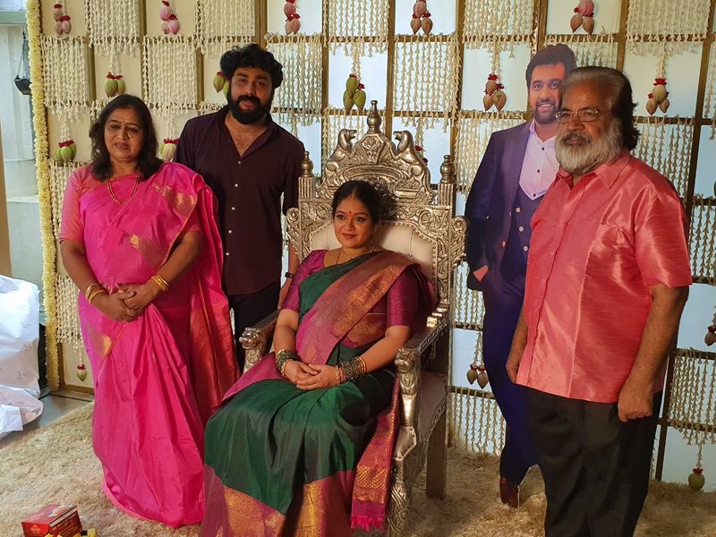 Late Actor chiranjeevi-sarja Wife meghana-raj seemantha Bengaluru mah
