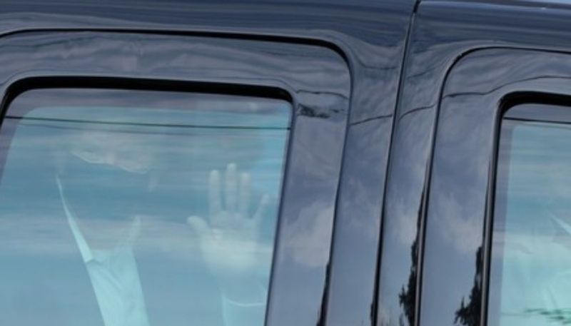 coronavirus infected donald trump brief outing from hospital bsm