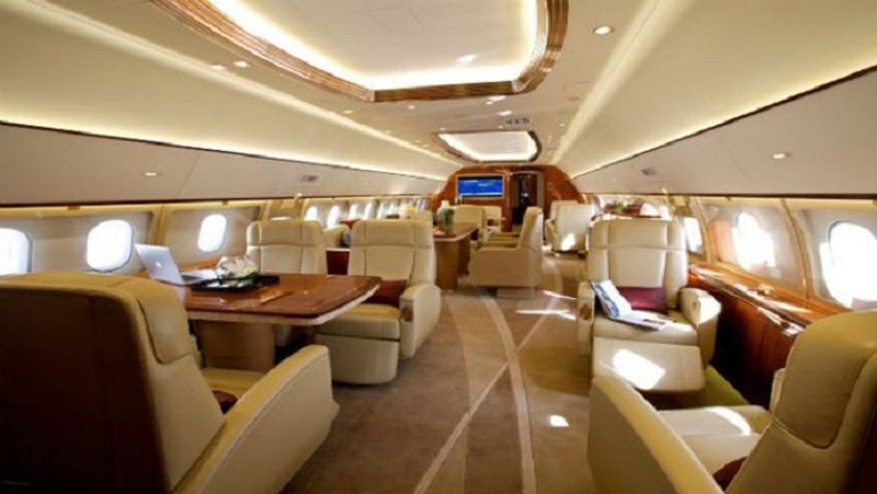 Inside View Of Mukesh Ambani Private Boeing Business Jet pod