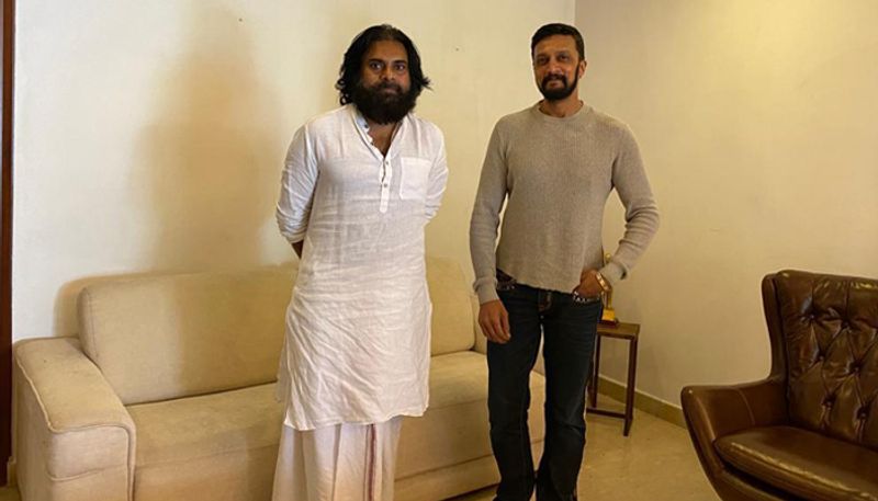 Actor Sudeep meet with Janasena leader Pawan kalyan