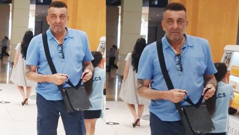 sanjay dutt latest photo during the treatment of lungs cancer