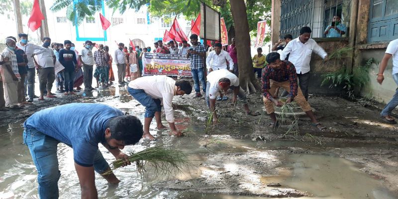 CPM Krishak Sabha demad for relief corps affected in heavy rain at Raiganj ASB