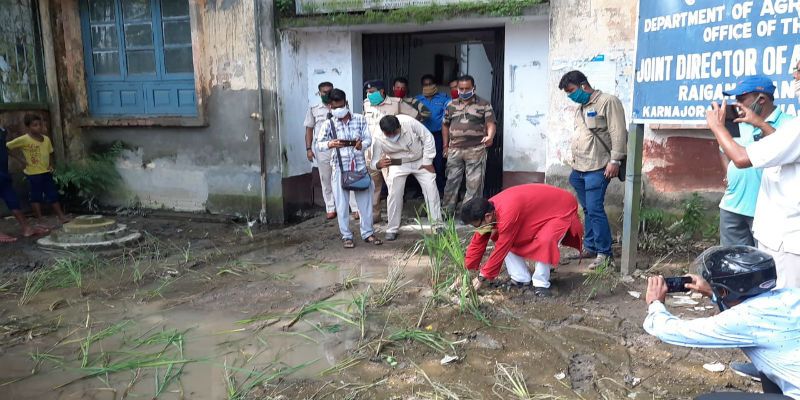 CPM Krishak Sabha demad for relief corps affected in heavy rain at Raiganj ASB